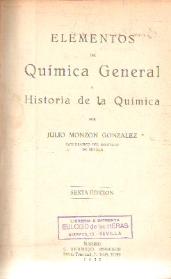 ELEMENOS DE QUIMICA GENERA E HISTORIA DE LA QUIMICA