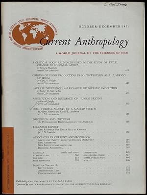 Image du vendeur pour Some Formal Aspects of Kinship System in Current Anthropology Volume 12, Number 4-5 mis en vente par The Book Collector, Inc. ABAA, ILAB