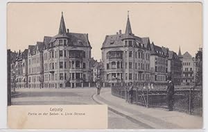 85058 Ak Leipzig Partie an der Sedan- und Livia Strasse um 1910
