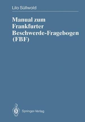 Seller image for Manual Zum Frankfurter Beschwerde-Fragebogen -Language: german for sale by GreatBookPrices