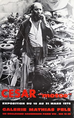 CÉSAR "motos". (Affiche d'exposition / exhibition poster).