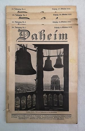 DAHEIM. Illustrierte Wochenschrift. 69. Jahrgang. Hefte Nr.1, 6. Oktober 1932 bis Heft 4, 27.Okto...
