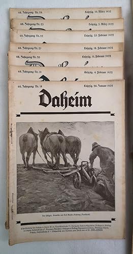 Konvolut: DAHEIM. Illustrierte Wochenschrift. 68. Jahrgang. Hefte Nr.18 28.Januar 1932 bis Nr. 24...