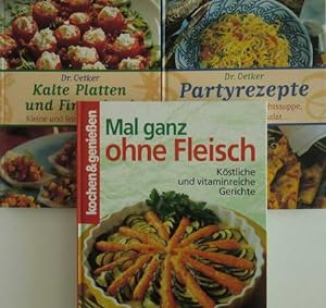 3 Kochbücher: Kalte Platten und Fingerfood. Kleine und feine Köstlichkeiten / Dr. Oetker Partyrez...