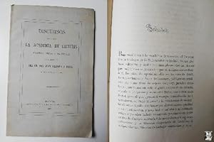 DISCURSOS LEÍDOS ANTE LA ACADEMIA DE CIENCIAS EXACTAS EN LA RECEPCIÓN DE JUAN VILANOVA Y PIERA 1875