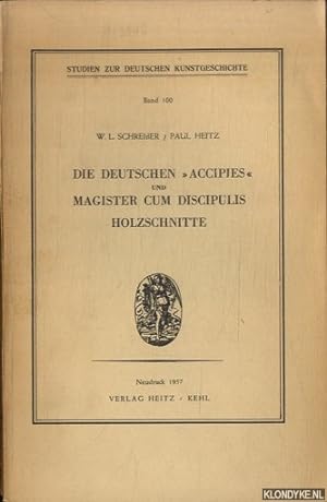 Immagine del venditore per Die deutschen "Accipies" und Magister cum discipulis Holzschnitte venduto da Klondyke