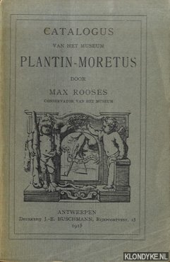 Bild des Verkufers fr Catalogus van het Museum Plantin-Moretus zum Verkauf von Klondyke