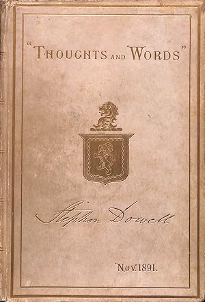 Seller image for Thoughts and Words Volume II for sale by WeBuyBooks