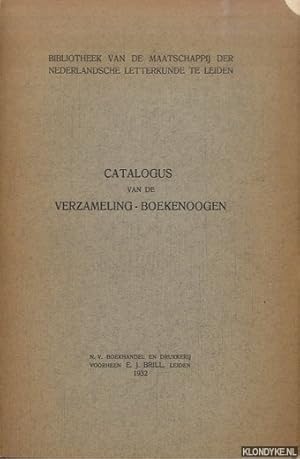 Seller image for Catalogus van de Verzameling-Boekenoogen for sale by Klondyke