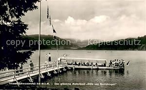 Seller image for Postkarte Carte Postale 73708878 Titisee Bootsanleger Glaesernes Motorboot Goetz von Berlichingen Schwar for sale by Versandhandel Boeger