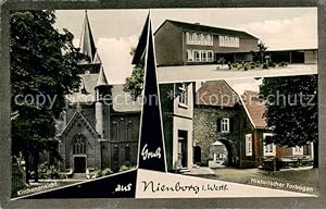 Postkarte Carte Postale 73707401 Nienborg Historischer Torbogen und Kirchenansicht Nienborg