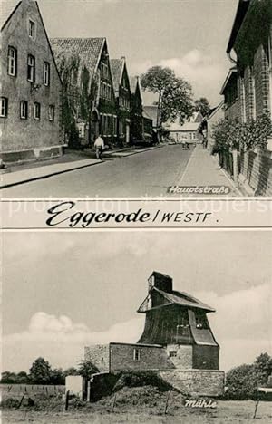 Postkarte Carte Postale 73707393 Eggerode Hauptstrasse und Muehle Eggerode