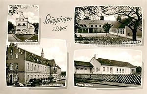 Postkarte Carte Postale 73707398 Schoeppingen Ortsmitte Antonius-Hospital Kindergarten Schoeppingen