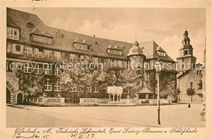 Bild des Verkufers fr Postkarte Carte Postale 73706190 Offenbach Main Technische Lehranstalt Brunnen mit Schlosskirche Offenb zum Verkauf von Versandhandel Boeger