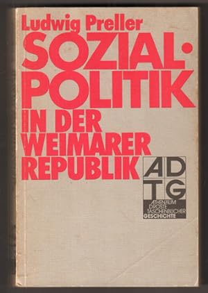 Bild des Verkufers fr Sozialpolitik in der Weimarer Republik. zum Verkauf von Antiquariat Neue Kritik