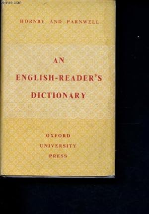 Bild des Verkufers fr An english-reader's dictionary zum Verkauf von Le-Livre