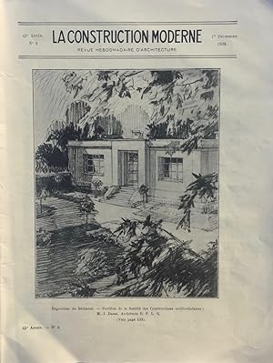 Seller image for La Construction Moderne: Revue Hebdomadaire d'Architecture 1 decembre 1929 for sale by Trevian Books