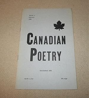 Canadian Poetry Vol XXVII No. 2 February 1964