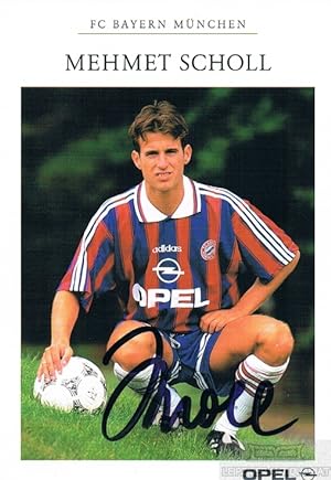 Mehmet Scholl Autogrammkarte. Signiert. FC Bayern München