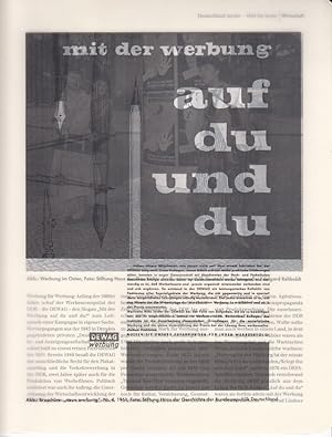 Bild des Verkufers fr Werbung in der DDR. Pergamin-Folie. Deutschland Archiv - 1945 bis heute. zum Verkauf von Fundus-Online GbR Borkert Schwarz Zerfa