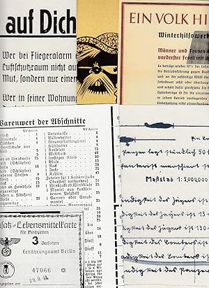 Heimatfront - Kriegsalltag in Deutschland, 1939-1945. Konvolut aus 6 Faksimiles.