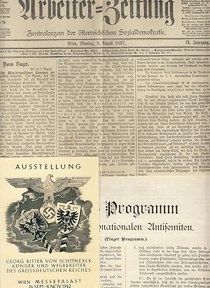 Bild des Verkufers fr Hitler-Vorbild Georg Ritter von Schnerer. Konvolut aus 3 Faksimiles. zum Verkauf von Fundus-Online GbR Borkert Schwarz Zerfa