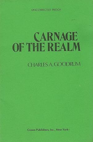 Image du vendeur pour CARNAGE OF THE REALM mis en vente par SCENE OF THE CRIME 
