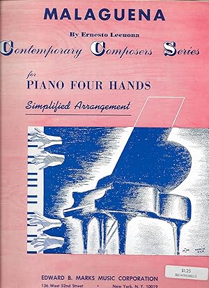 Seller image for Malaguena From the Spanish Suite "Andalucia" Piano -- Four Hands - Simplified Arrangement (Contemporary Composers Series) for sale by Mowrey Books and Ephemera