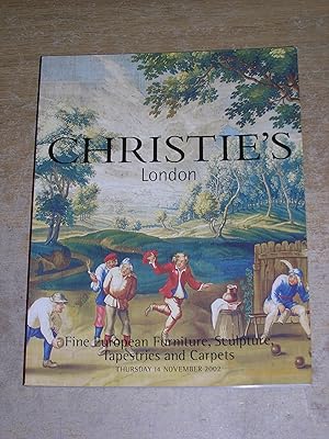 Christies London Fine European Furniture, Sculpture, Tapestries and Carpets Thursday 14 November ...