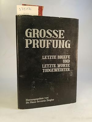 Imagen del vendedor de Grosse Prfung : letzte Briefe u. letzte Worte Todgeweihter a la venta por ANTIQUARIAT Franke BRUDDENBOOKS