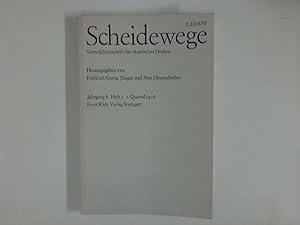 Imagen del vendedor de Scheidewege, Vierteljahresschrift fr skeptisches Denken. Jahrgang 6, Heft 1, I. Quartal 1976. a la venta por ANTIQUARIAT FRDEBUCH Inh.Michael Simon