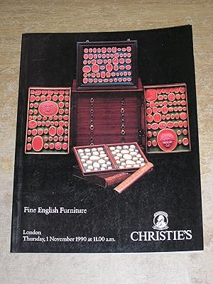 Christies London Fine English Furniture Thursday 1 November 1990