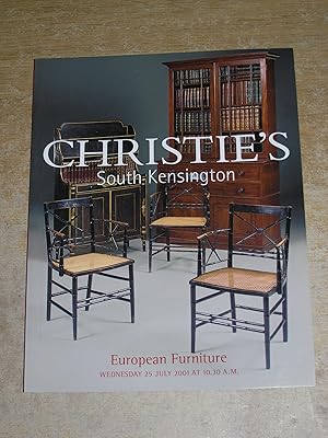 Christies South Kensington European Furniture Wednesday 25 July 2001
