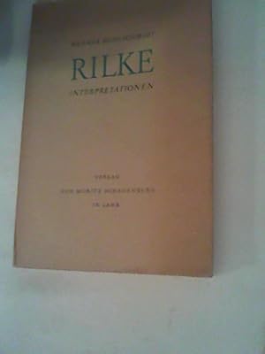 Bild des Verkufers fr Rilke-Interpretationen. zum Verkauf von ANTIQUARIAT FRDEBUCH Inh.Michael Simon