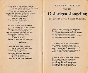 Nieuwe Coupletten van een 17 Jarigen Jongeling die gevlucht is van' t eiland St. Helena.