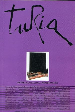 Imagen del vendedor de TURIA. Revista Cultura. N 81-82. Marzo-Mayo 2007 a la venta por Librera Torren de Rueda
