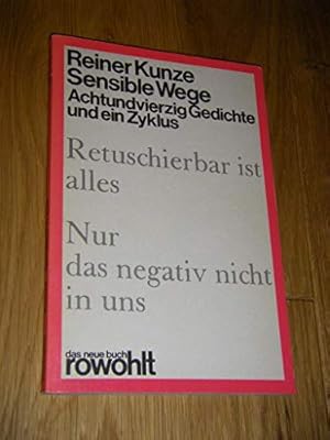 Seller image for Sensible Wege. Achtundvierzig Gedichte und ein Zyklus for sale by Gabis Bcherlager