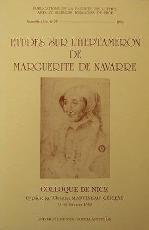 Image du vendeur pour Etudes sur l'Heptamron de Marguerite de Navarre mis en vente par JLG_livres anciens et modernes