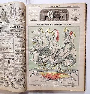 Image du vendeur pour L'ECLIPSE.Journal hebdomadaire, politique, satirique et illustr. Numro 219 (5 janvier 1873) au numro 322 (27 dcembre 1874). mis en vente par pages volantes