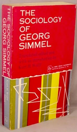 Bild des Verkufers fr The Sociology of Georg Simmel. zum Verkauf von Bucks County Bookshop IOBA