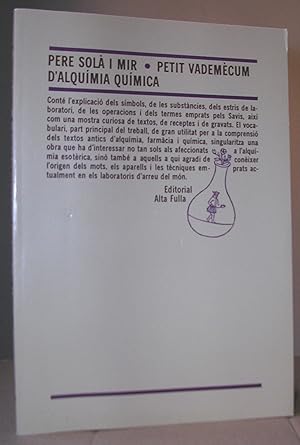 PETIT VADEMECUM D'ALQUIMIA QUIMICA