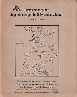 Übersichtskarte der Jugendherbergen in Südwestdeutschland