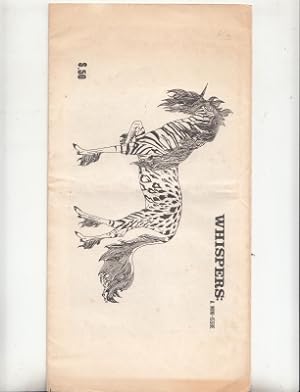Imagen del vendedor de Whispers: A Mini-Issue (inscribed & dated by the editor). a la venta por COLD TONNAGE BOOKS