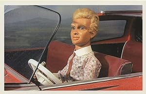 Alan Tracy In Red Classic Sports Car Thunderbirds TV Show Postcard