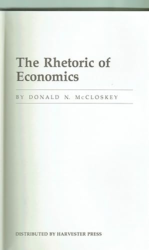 Immagine del venditore per Rhetoric of Economics venduto da Vedic Book Services