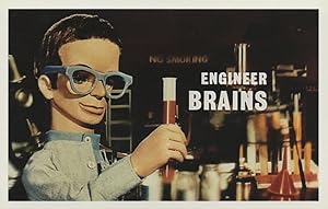 Engineer Brains Thunderbirds TV Show Opening Title Sequence Postcard