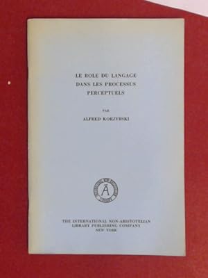 Imagen del vendedor de Le rle [role] du langage dans les processus perceptuels a la venta por Wissenschaftliches Antiquariat Zorn