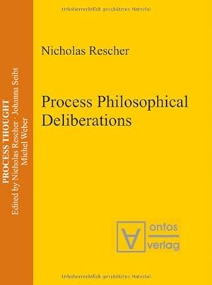 Immagine del venditore per Process philosophical deliberations. (= Process thought ; Vol. 11) venduto da Versand-Antiquariat Konrad von Agris e.K.