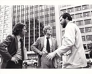 Image du vendeur pour All the President's Men (Original photograph of Alan J. Pakula, Dustin Hoffman, and Robert Redford on location for the 1976 film) mis en vente par Royal Books, Inc., ABAA