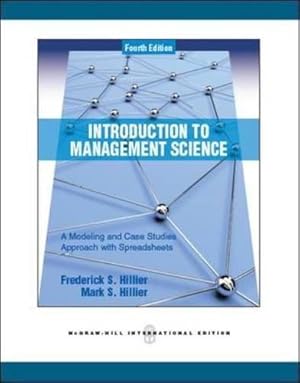 Bild des Verkufers fr Introduction to Management Science: A Modeling and Case Studies Approach with Spreadsheets zum Verkauf von WeBuyBooks